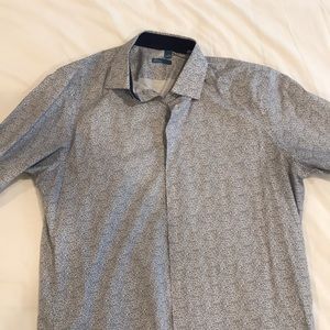 14th & Union - Men’s Black/White/Blue Shirt - L